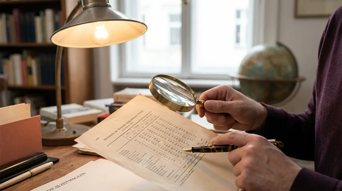 Tabelle mit Kostenpositionen auf Vereins-Schreibtisch, Stift und Taschenrechner